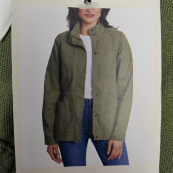 Vintage America Cotton Canvas Anorak Utility Jacket Olive Green New Size M - Picture 8 of 15